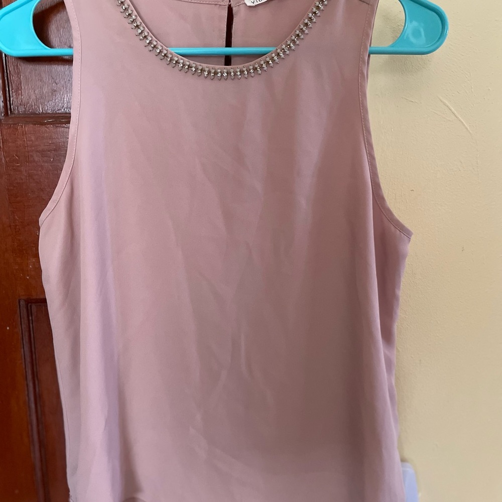 Elegant Pink Sleeveless Top